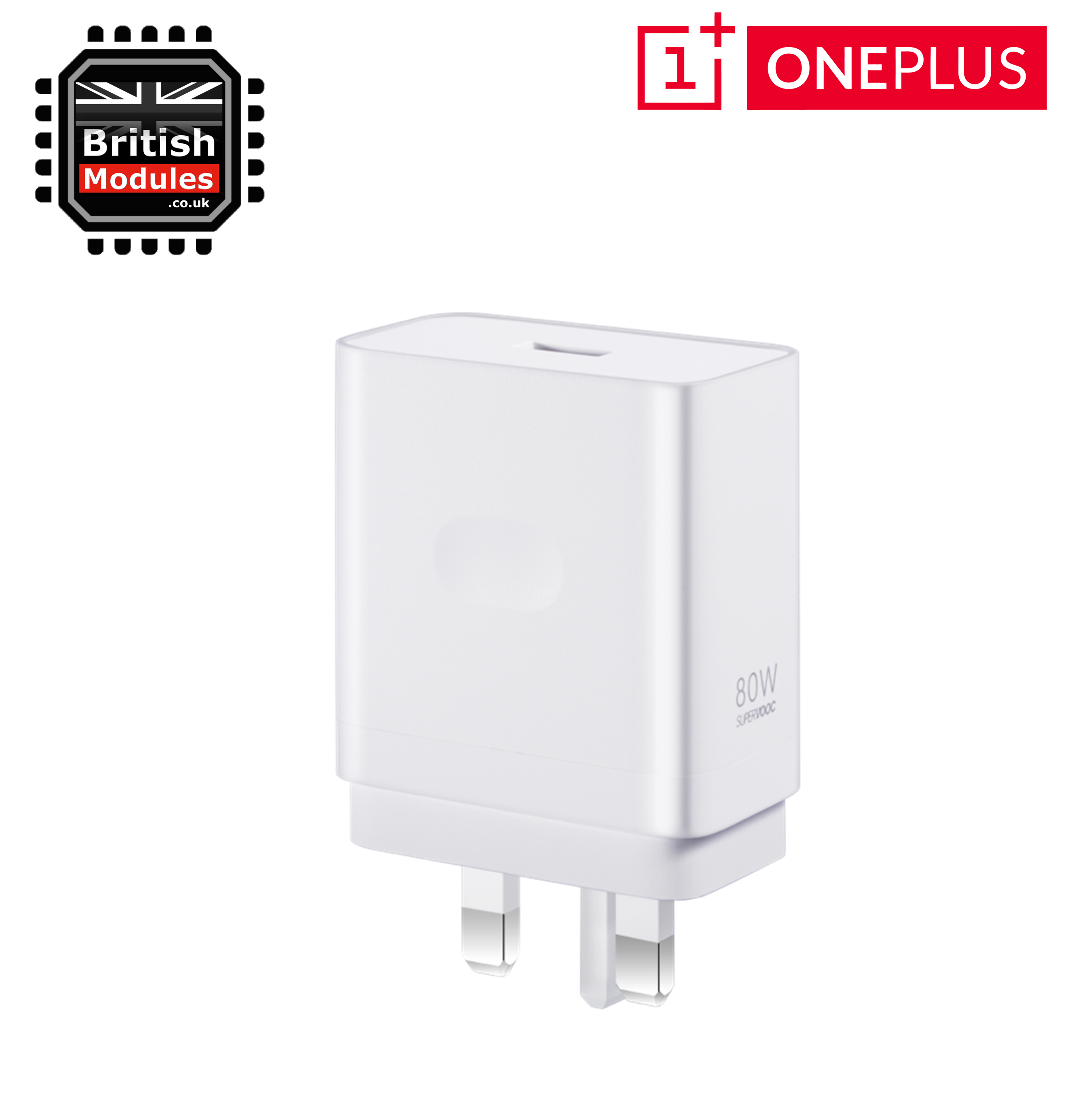OnePlus SUPERVOOC 80W Type-A Adapter 3 Pin UK Charger Plug