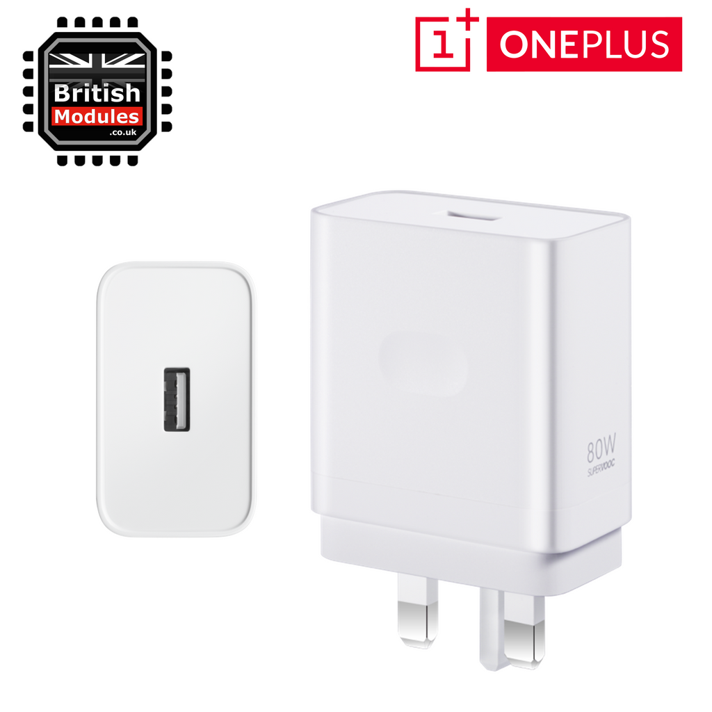 OnePlus SUPERVOOC 80W Type-A Adapter 3 Pin UK Charger Plug