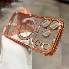 Orange Magsafe Diamond Glitter Lens Case (NEW)